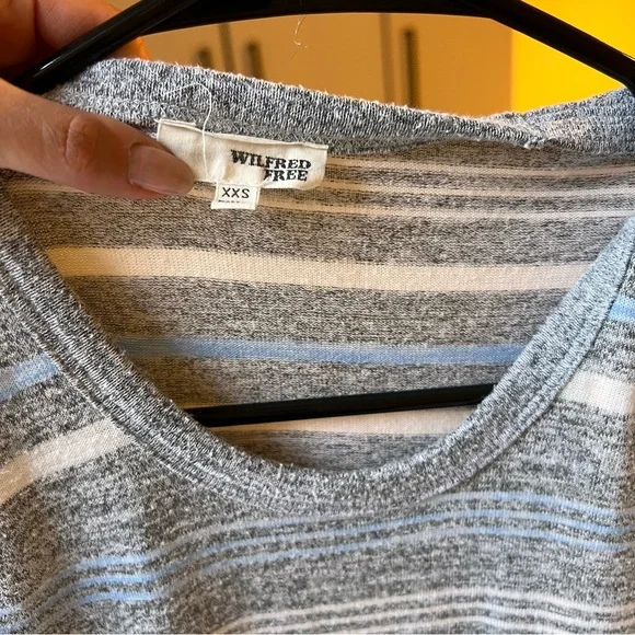 Aritzia Wilfred Free Bruni Bodycon Midi Stripe Dress - Picture 3 of 4